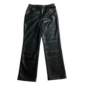 NWT 7 For All Mankind Black Faux Leather Pants Size Medium